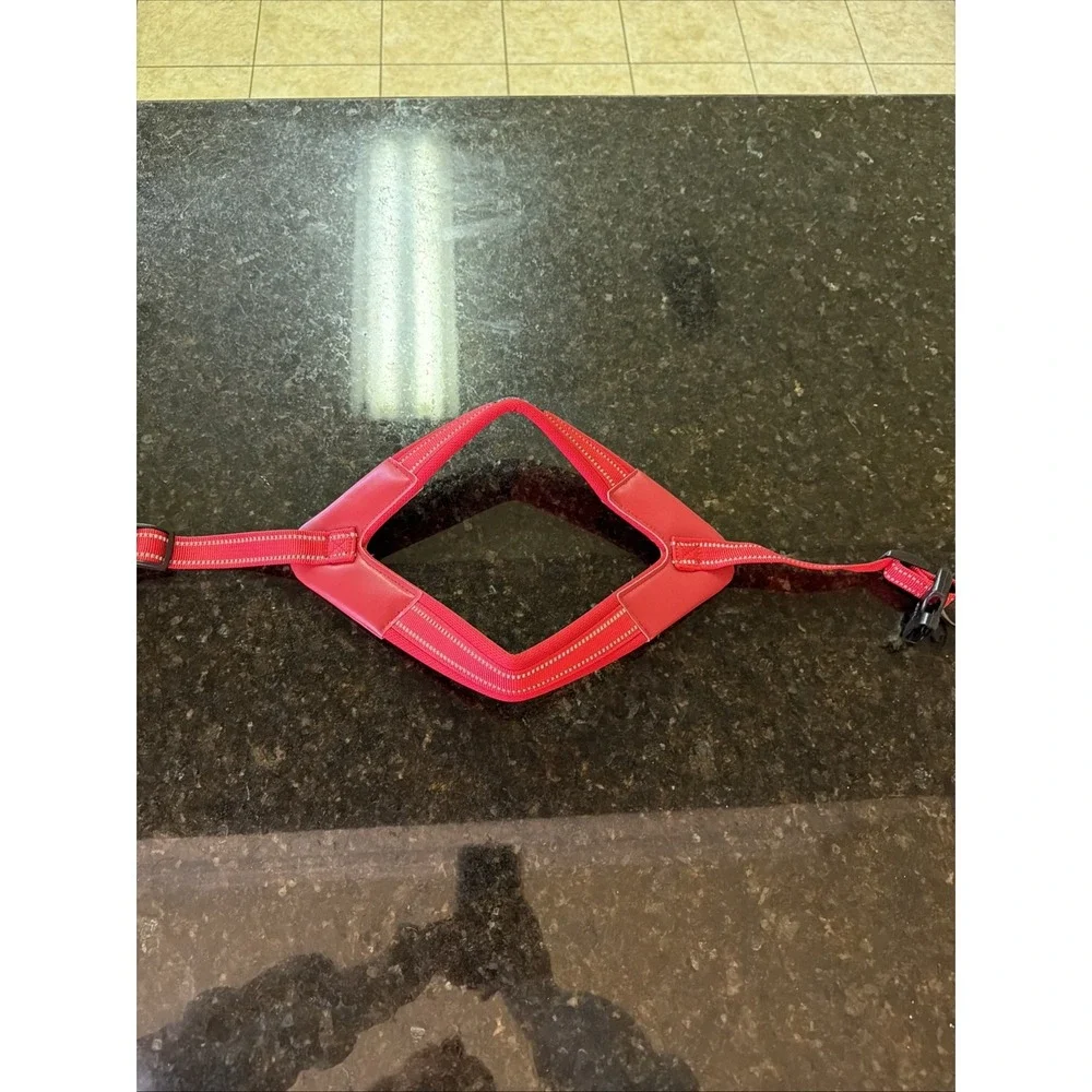 Red Padded Dog Head Collar for Gentle Control